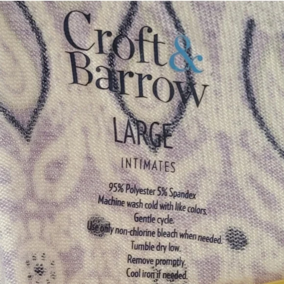 CROFT & BARROW Intimates Purple Night Gown Size Large - Picture 4 of 4